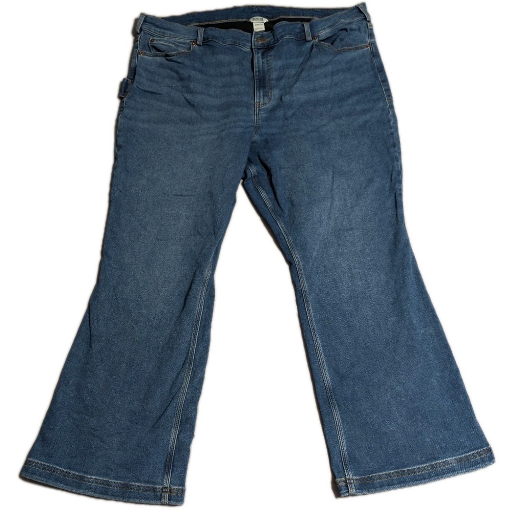Duluth Trading Double Flex Brushed‎ Back Bootcut Jeans Womens 22W x 29 Stretch